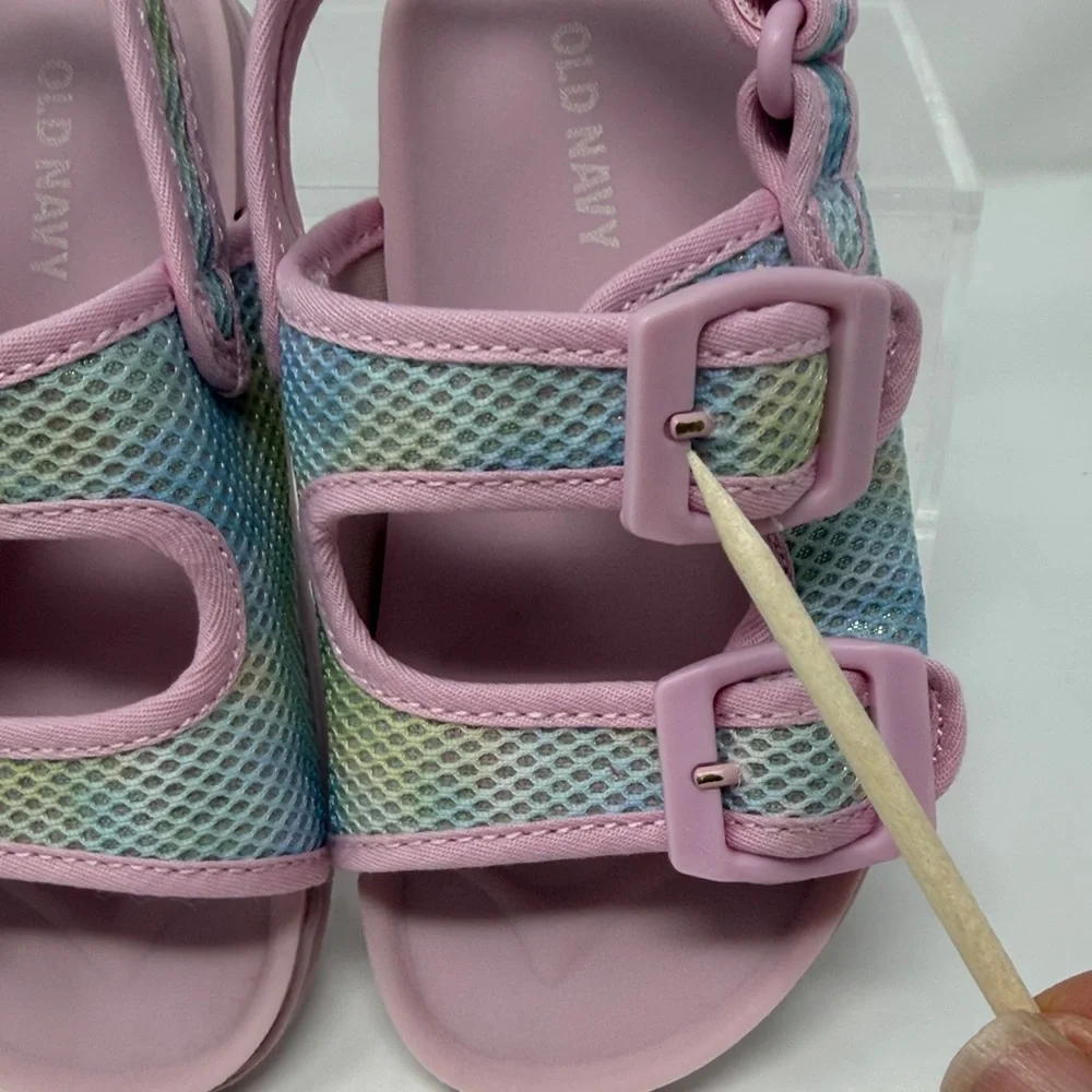 Old Navy Mermaid Mesh Double Strap/Buckle Sandals Size 8